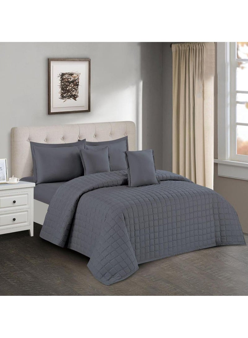 روشن طقم مفرش سرير نفر ونص 4 قطع – لحاف 170×230 سم مع شرشف سرير 120×200+30 سم بتصميم أنيق يمنح غرفتك لمسة فاخرة - Image 1