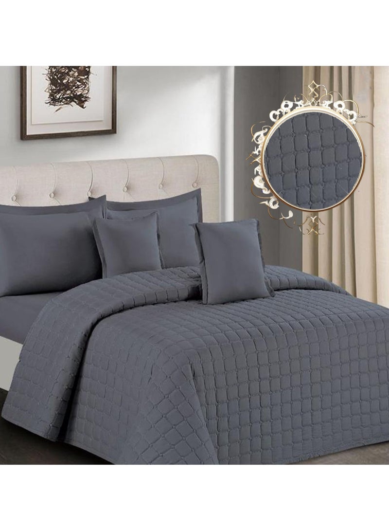 روشن طقم مفرش سرير نفر ونص 4 قطع – لحاف 170×230 سم مع شرشف سرير 120×200+30 سم بتصميم أنيق يمنح غرفتك لمسة فاخرة - Image 3