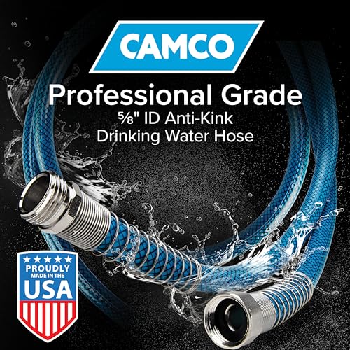 Camco TastePURE 50Foot Premium Drinking Water Hose  Features a HeavyDuty Reinforced PVC Construction Machined Fittings with Strain Relief Ends and has a 58Inch Inside Diameter 21009 - Image 4