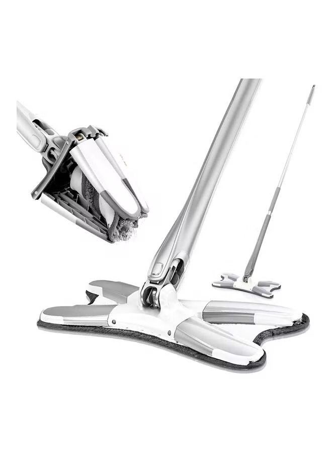 360° Rotating Head Washable Microfibre Floor Twist Mop White/Grey 60cm - Image 1