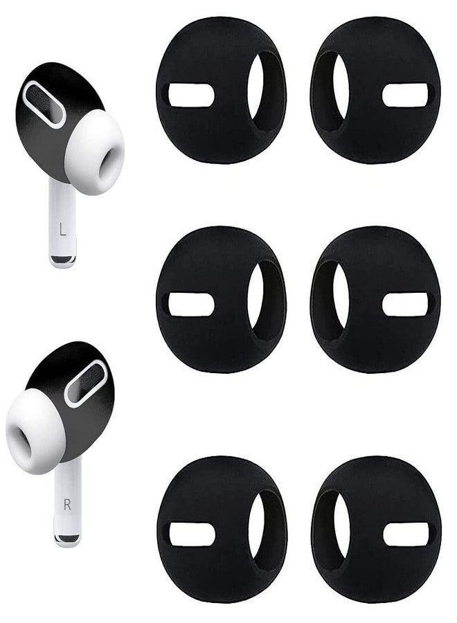 أغطية أذن BLLQ Fit في علبة Air Pods Pro 2، أغطية مضادة للانزلاق، غطاء سيليكون متوافق مع AirPods Pro 2【 يتناسب مع علبة الشحن 】 3 أزواج باللون الأسود pro2b