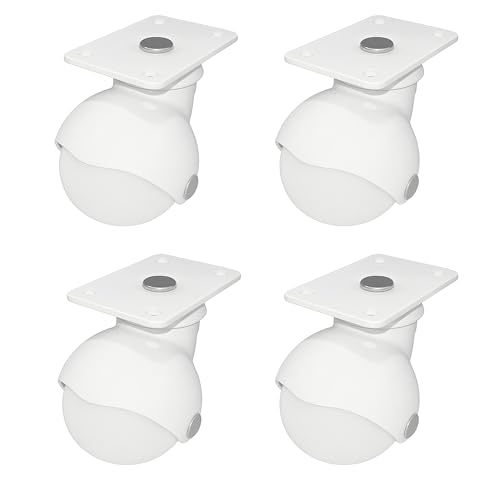 Impex Ball Caster Wheels 2 Inch (50mm) – Heavy Duty 360° Swivel Plate Casters for Office Chairs, Furniture & Equipment – Set of 4 (Color May Vary) - Image 1