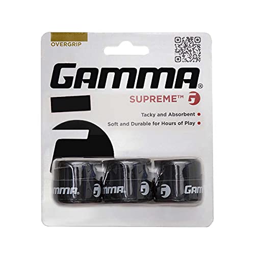 Gamma Supreme Overgrip (3 Pcs, Black) - Image 1