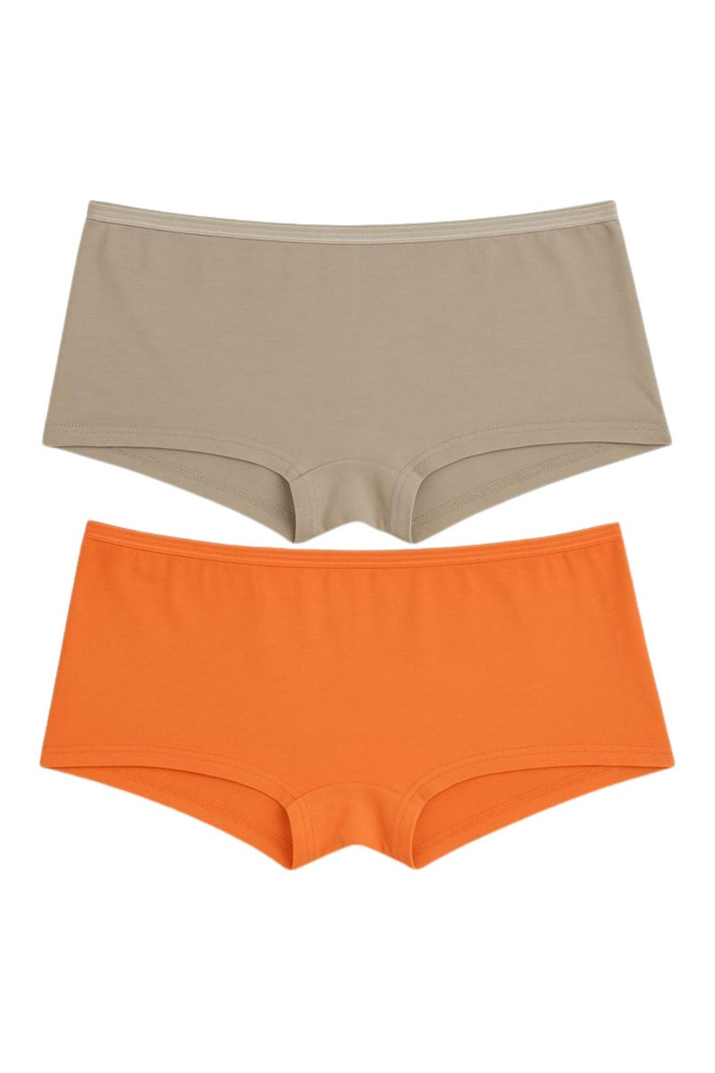 Dice Pack of 4 Women's Comfy Plain Cotton Hot Short Underwear - Image 5