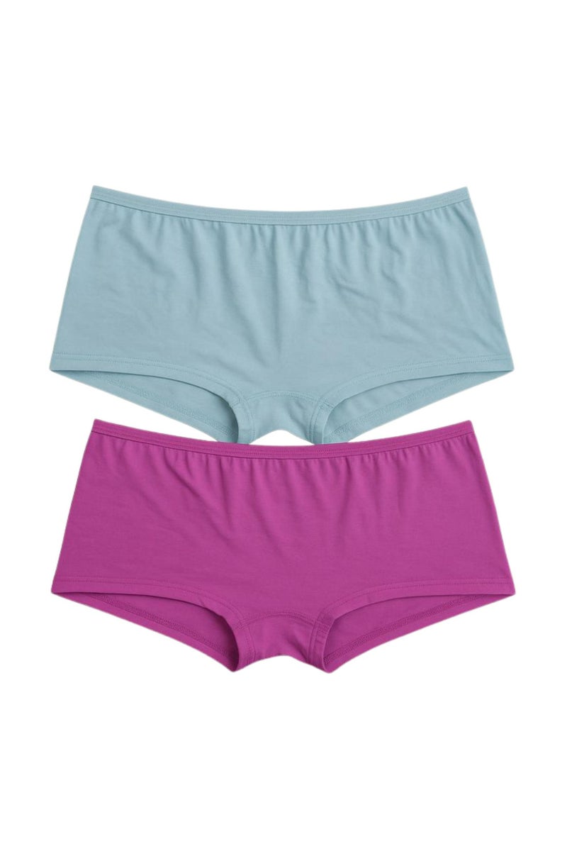 Dice Pack of 4 Women's Comfy Plain Cotton Hot Short Underwear - Image 4