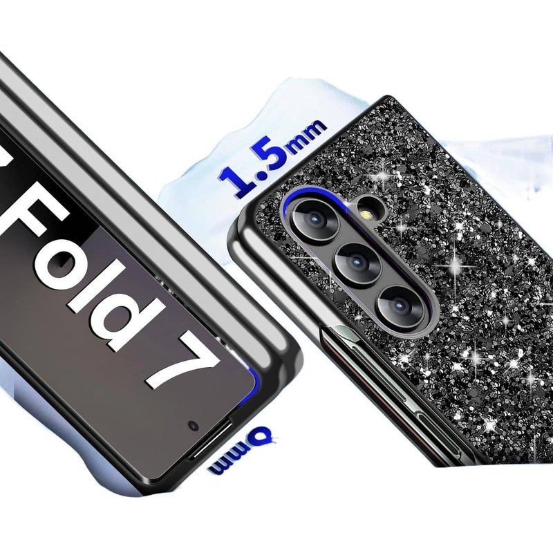 غطاء واقي | Silver | TPU | لمعان براق | مطلي بالكهرباء | مقاوم للصدمات لـ Samsung Galaxy Z Fold 7 - Image 4