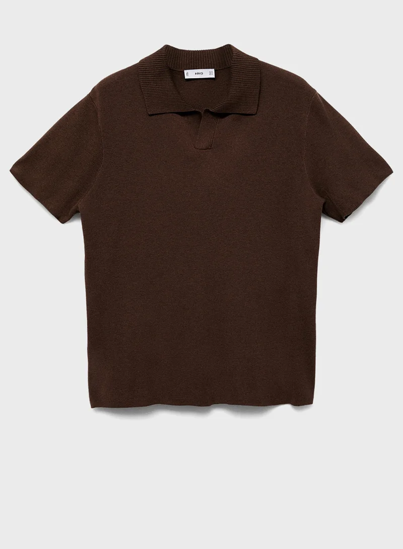 Mango Man Lino Essential Polo