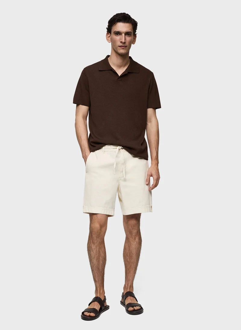 Mango Man Lino Essential Polo