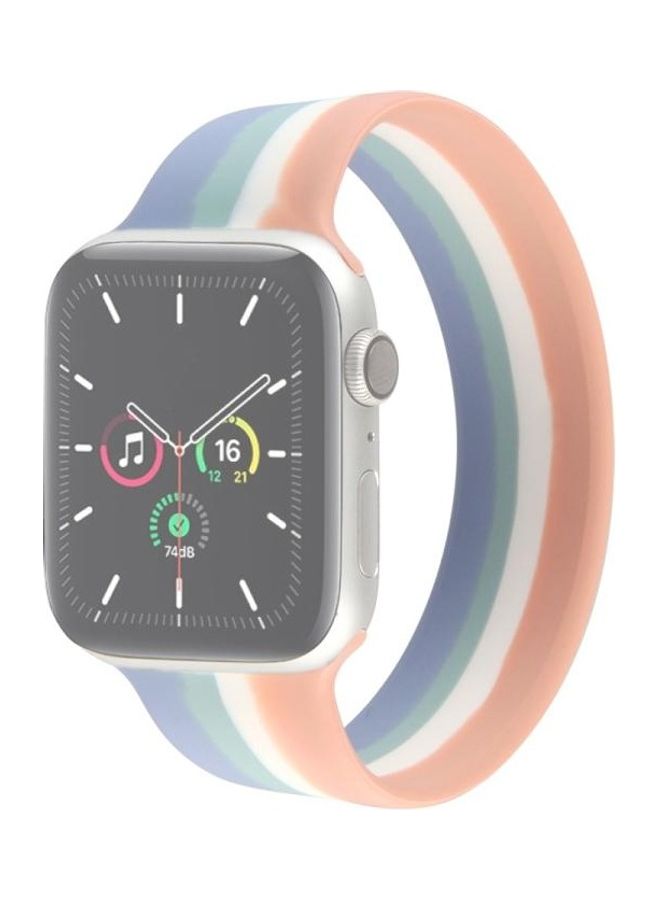 NIBEMINENT Rainbow Watchband For Apple Watch Series 7 41mm/6 & SE 5 4 40mm/3 2 1 38mm Multicolour - Image 1