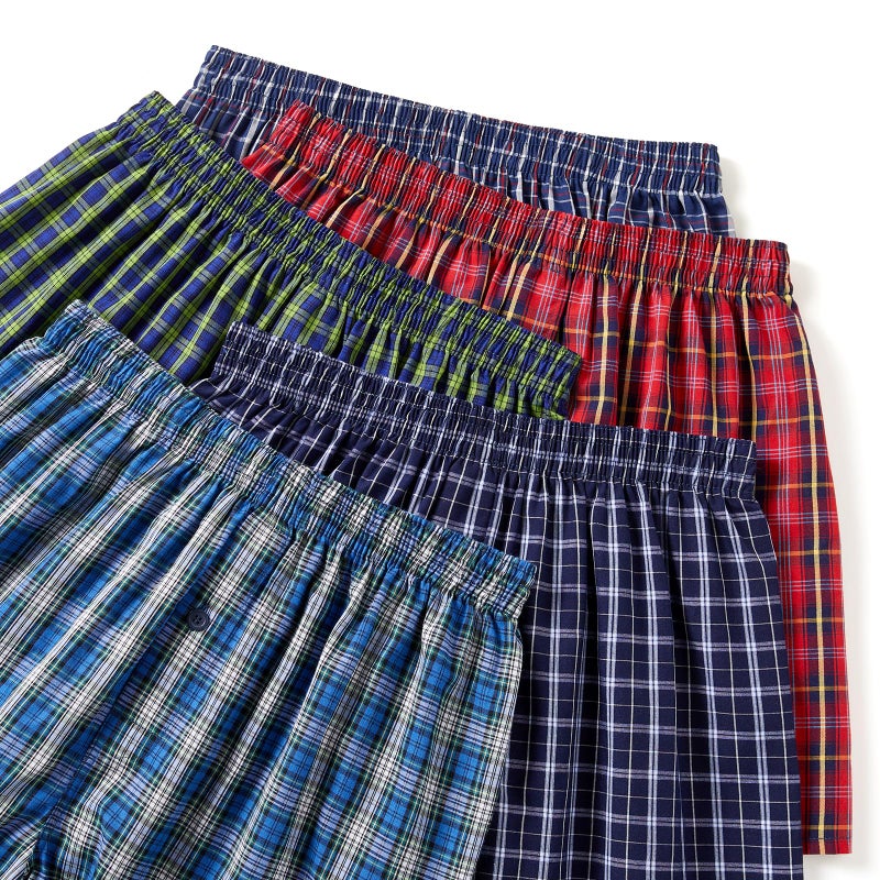 JupiterSecret Men's 100% Cotton Boxer Shorts, Men's Classic Fit Woven Underwear, 5 Pack / 10 Pack - Image 4