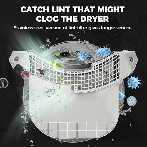 Romalon ADQ56656401 Dryer Lint Filter Stainless Steel Mesh With MCK49049101 Lint Trap Cover Housing For LG & Kenmore Dryer Lint Screen Replacement - Image 4