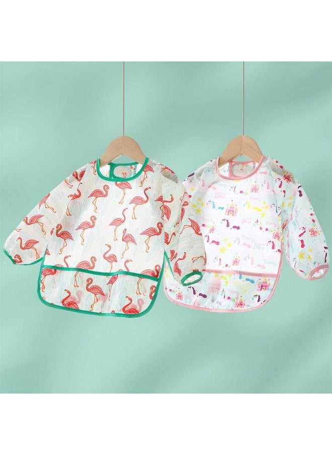 ElecMotive 5 Pack Long Sleeve Bibbaby Toddler Waterproof Sleeved Bib For 630 Months Reusable With Catchall Pocket  - Image 5