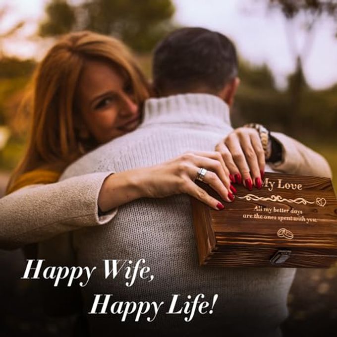 SKPAND Handmade Gifts for Wife Anniversary Romantic,Gorgeous Birthday Gifts for Her Anniversary,to My Love Anniversary for Women Gifts UniqueRing&White - Image 5