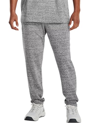 Under Armour Men's Rival Terry Pants (US, Alpha, Medium, Regular, Regular, Mod Gray Light Heather/Onyx White - 011) - Image 1