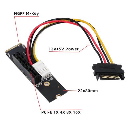 NFHK PCBA M.2 NGFF NVMe M-Key Extender to PCI-E X1 X4 X8 X16 Graphics Card Riser Adapter PCI-Express for M2 2260 2280 - Image 2