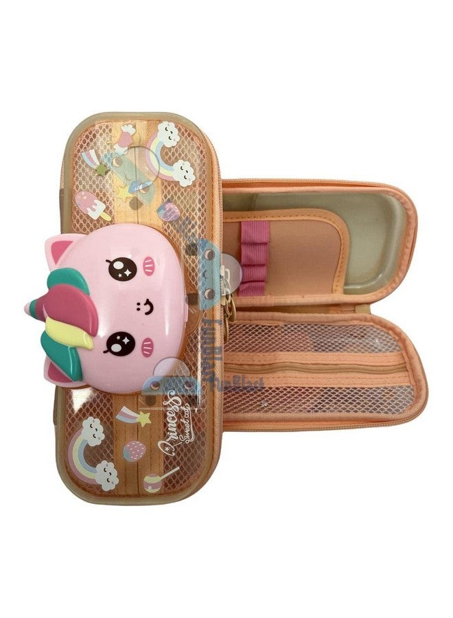 FunBlast Unicorn Pencil Pouches for Girls - Multi-Purpose Zipper Pouch Case for School Girls, Stationary Organizer Box, Aesthetic Pencil Case for School & College Students - Image 1