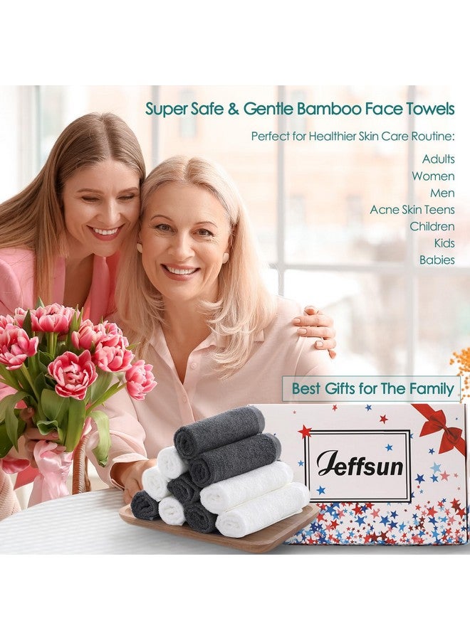 JEFFSUN Wash Cloths 12 Pack, Reusable Makeup Eraser Towel, 13x13 inch Large Washcloths for Face and Body, Super Soft and Skin Friendly Face Towel on Sensitive Skin, Easy to Rinse Grey Facial Cleaning Cloths - Image 4