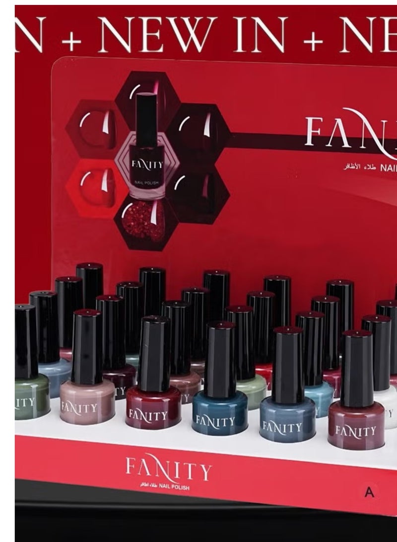 فانيتي طلاء الأظافر الجل الجديد ذو الألوان النقية 24 قطعة
