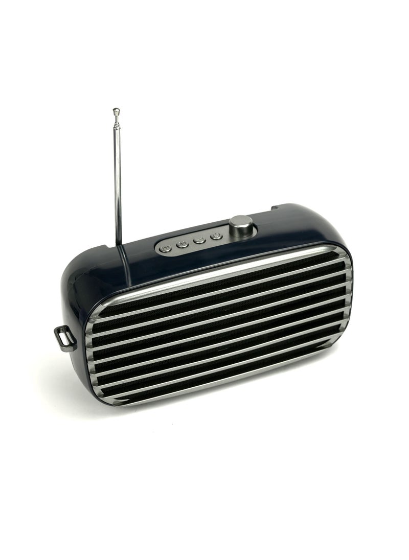 Generic - Portable Bluetooth Speaker, Portable Wireless Speakers, Long Playtime, Multifunctional Wireless Play, Handsfree Call, Aux, TF, FM Radio, Portable Bluetooth Speaker With Built-In Mic - Black - Image 1