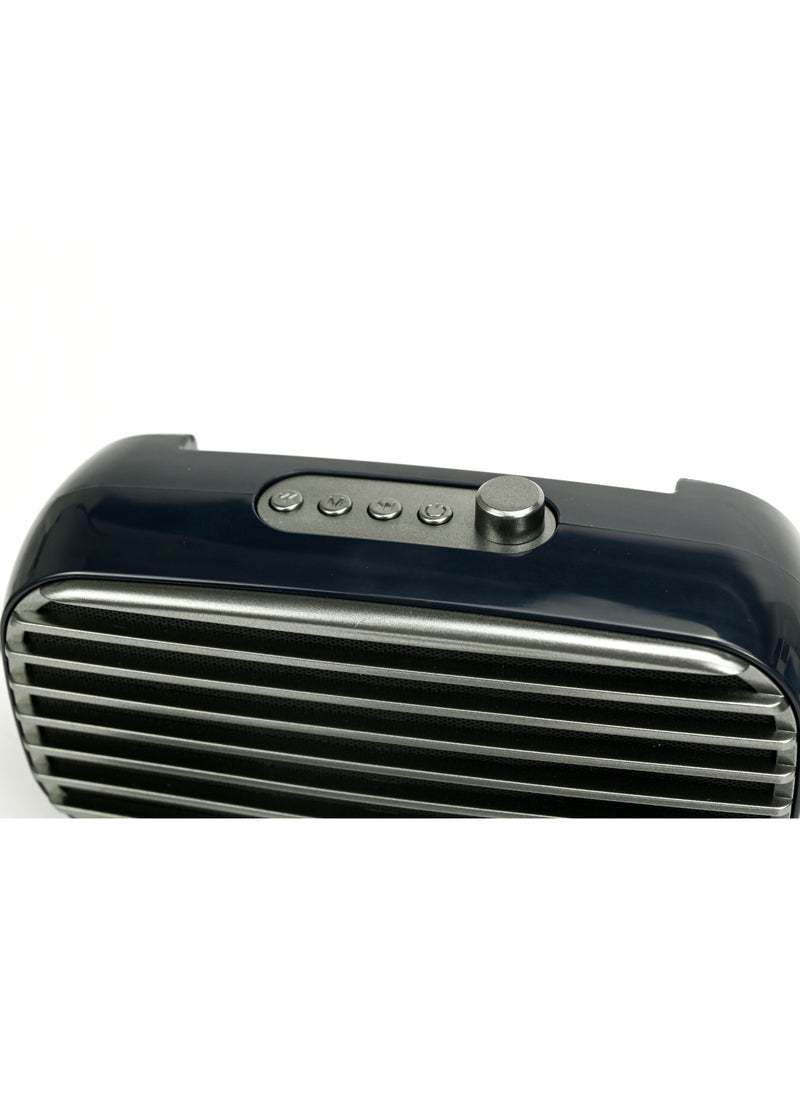 Generic - Portable Bluetooth Speaker, Portable Wireless Speakers, Long Playtime, Multifunctional Wireless Play, Handsfree Call, Aux, TF, FM Radio, Portable Bluetooth Speaker With Built-In Mic - Black - Image 1