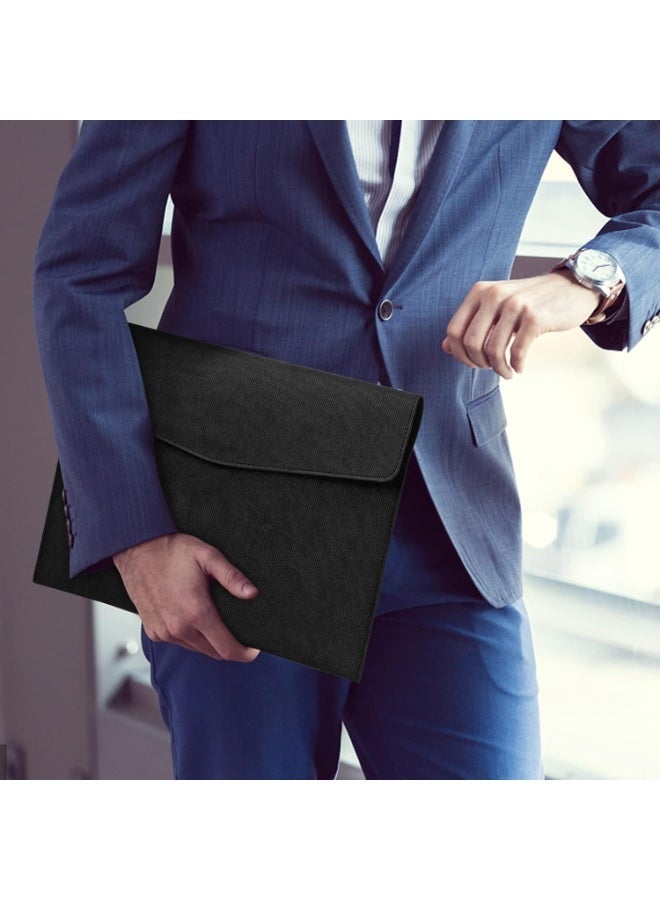 PU Leather A4 File Folder – Waterproof Portfolio Document Envelope with Snap Button, Stylish Organizer for Office, School & Travel, 1 Pack - Image 4