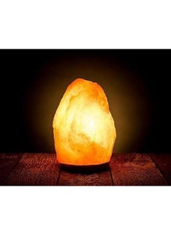 HOOKOR Himalayan Salt Lamp 6-8” (4-7 lb) with Dimmer Switch - All Natural and Handcrafted with Wooden Base and an Extra Bulb (7-8”)  - Image 4