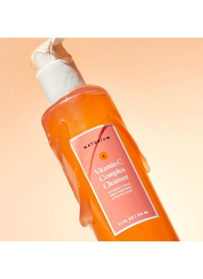 NATURIUM Naturium Vitamin C Complex Cleanser, Gently Exfoliating & Deeply Cleansing Foaming Face Wash Gel with Phytic Acid & Fruit Enzymes, 7.1 oz  - Image 5