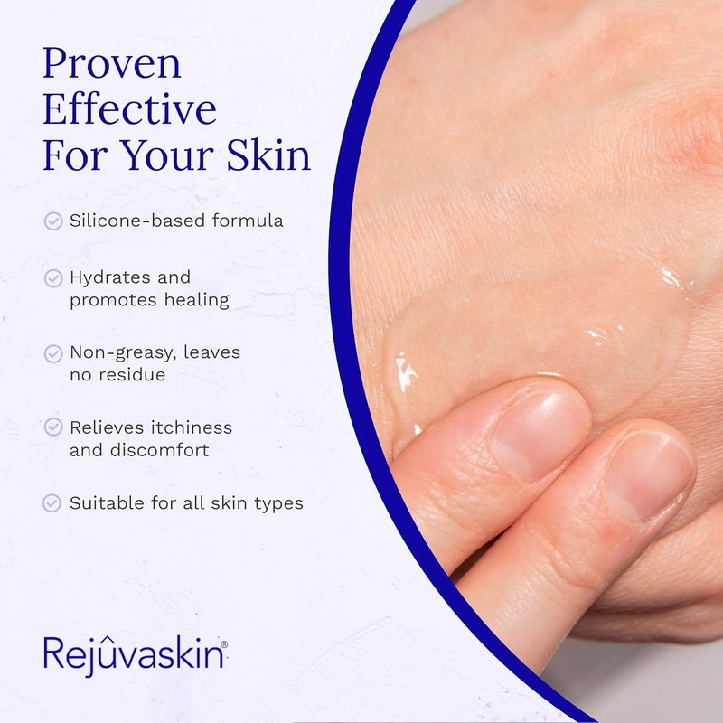 Rejuvaskin RejuvaSil Silicone Scar Gel Scar Treatment for Surgical Scars Burns Keloids Acne Scars on Face Body 15ml - Image 3