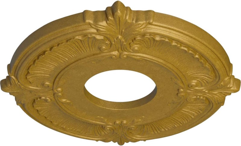 Ekena Millwork CM12ATPGS Attica Ceiling Medallion (Fits Canopies up to 3 1/2"), Hand-Painted Pharaohs Gold - Image 2