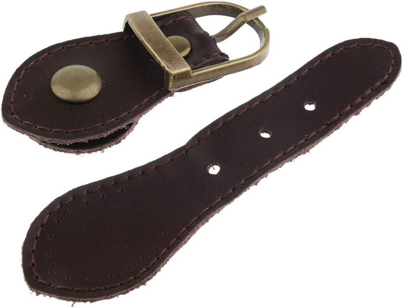 klarakoSew on Real Leather Bag Tab Buckles Closure Replacement Repair Making DIY klarakoCoffee - Image 4