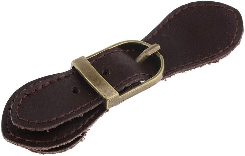 klarakoSew on Real Leather Bag Tab Buckles Closure Replacement Repair Making DIY klarakoCoffee - Image 1