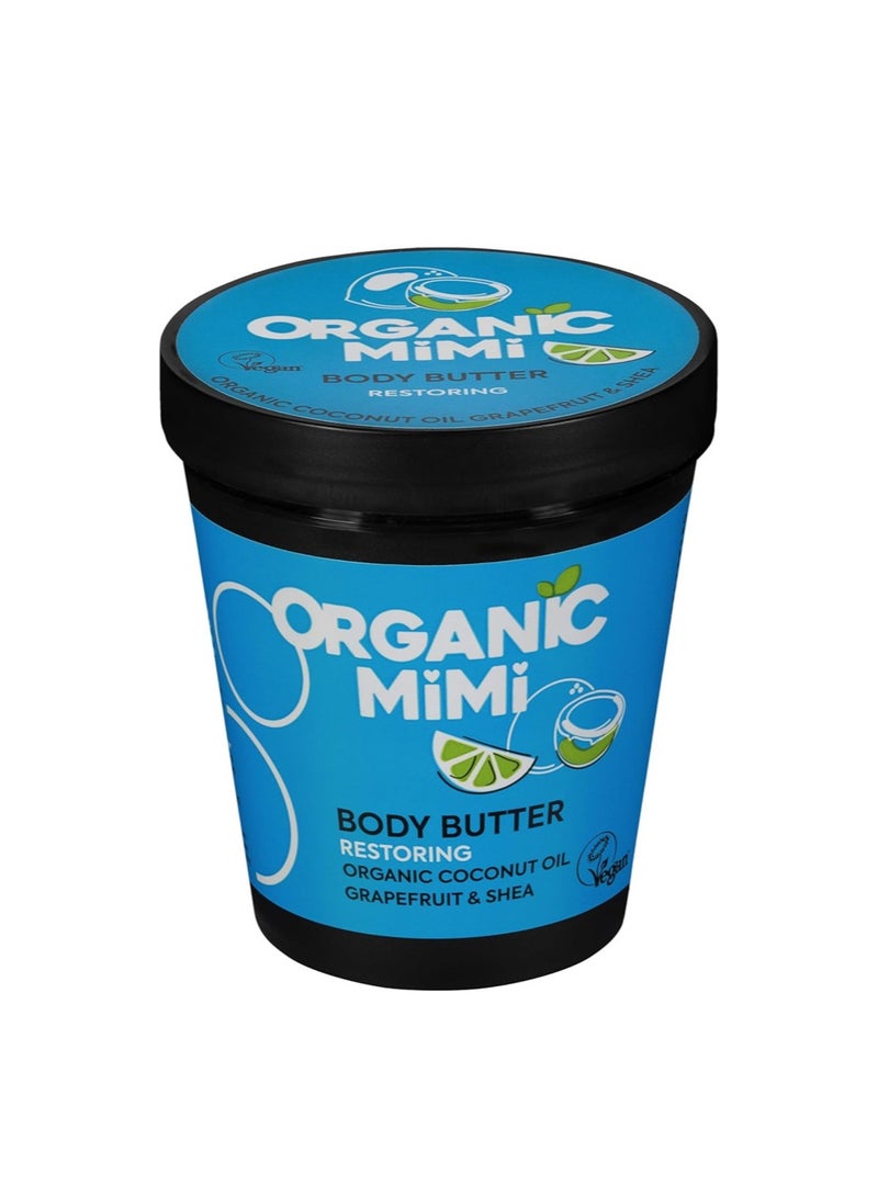 organic mimi Restoring Coconut &grapefruit Body Butter 200ml - Image 1