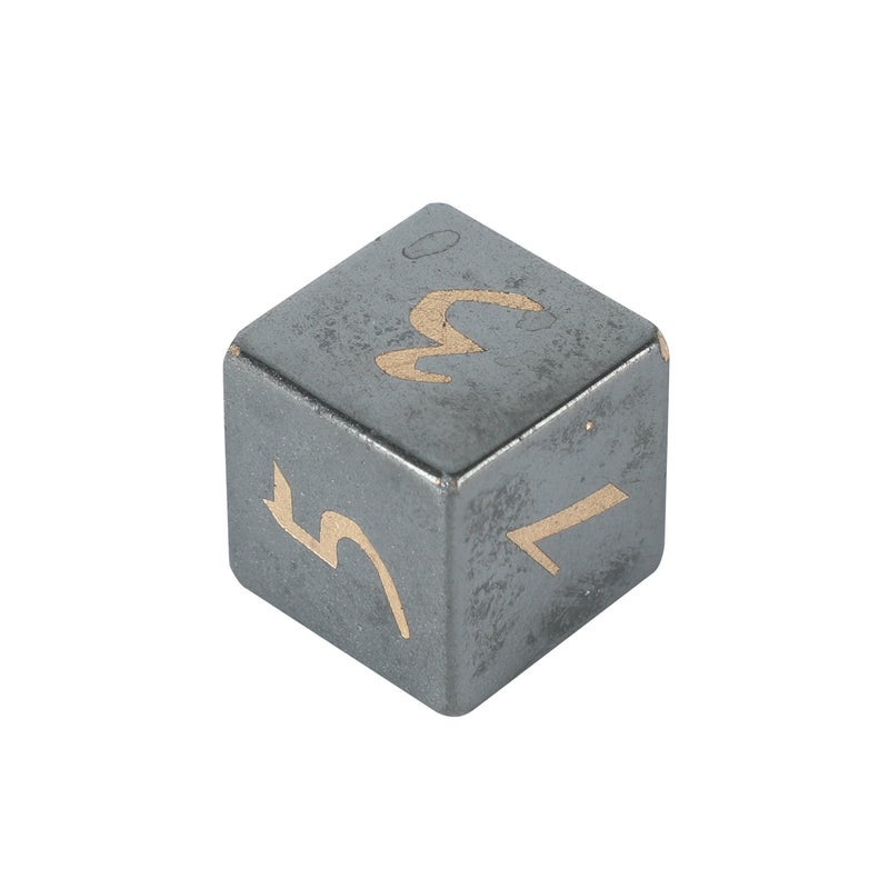 Natural Black Gallstone Gemstone Polyhedral Dice With Engraved Numbers Dnd Dungeons And Dragons Seven-Piece Set Z06 - Image 1