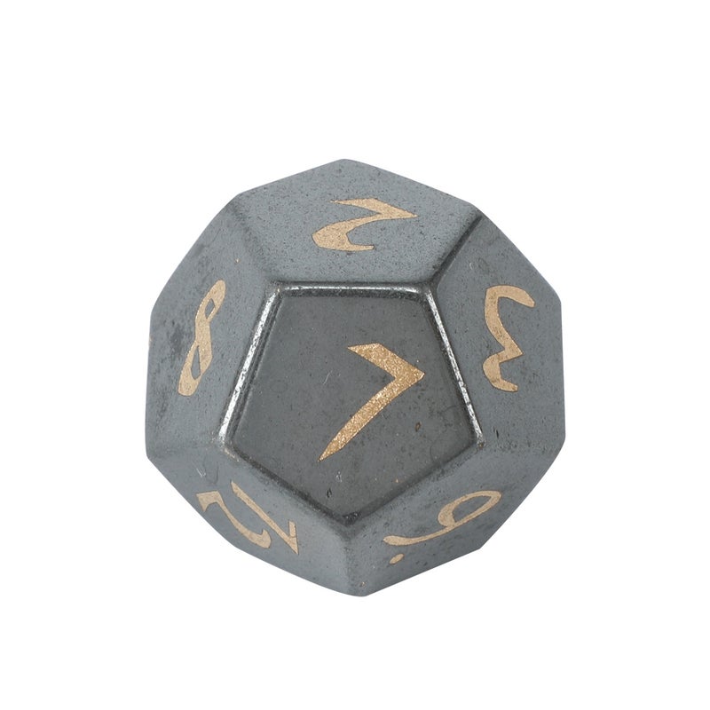 Natural Black Gallstone Gemstone Polyhedral Dice With Engraved Numbers Dnd Dungeons And Dragons Seven-Piece Set Z06 - Image 3