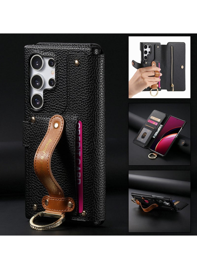 YANCI Samsung Galaxy S25 Ultra phone case, Samsung Galaxy S25 Ultra wallet case with card holder, Samsung Galaxy S25 Ultra phone case, leather flip phone case suitable for Samsung Galaxy S25 Ultra - Image 2