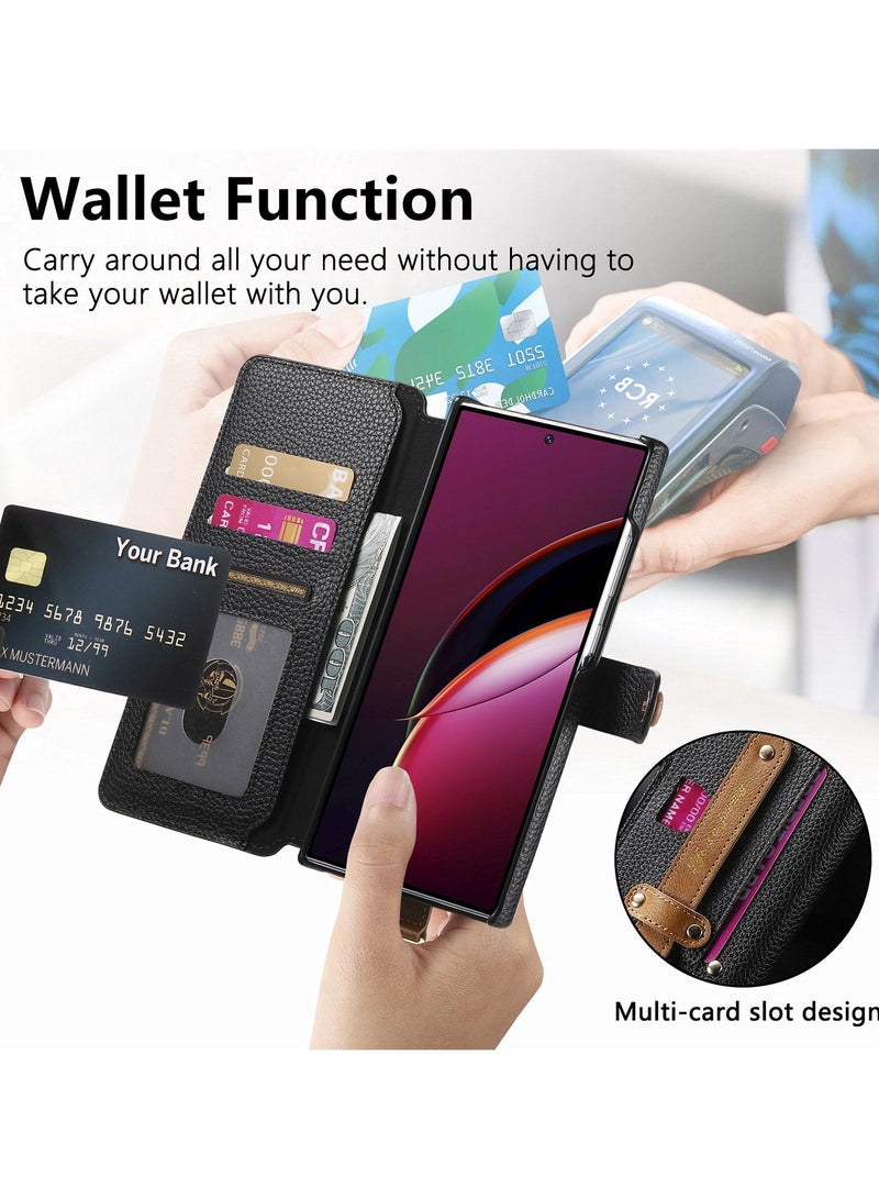 YANCI Samsung Galaxy S25 Ultra phone case, Samsung Galaxy S25 Ultra wallet case with card holder, Samsung Galaxy S25 Ultra phone case, leather flip phone case suitable for Samsung Galaxy S25 Ultra - Image 4