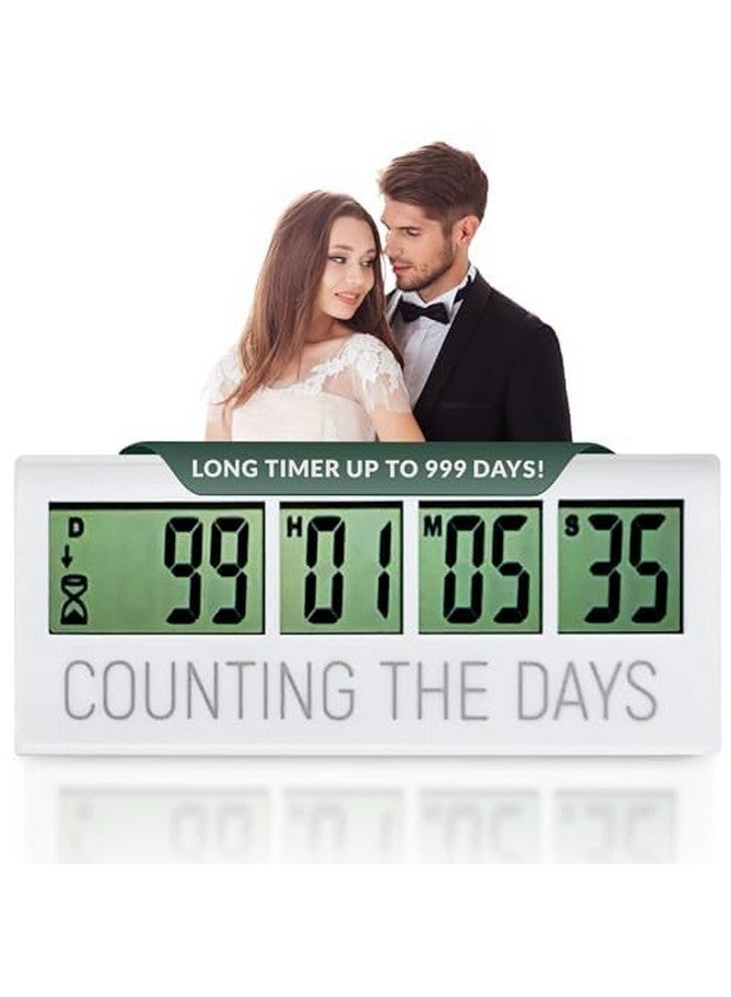 Countables Counting the Days Countdown Clock - Up to 999 Days LCD Digital Timer - Easy to Set & Read Reusable Count Down Timer for Retirement, Wedding, Christmas, Holiday,Baby Due Date,Birthday & More - Image 2