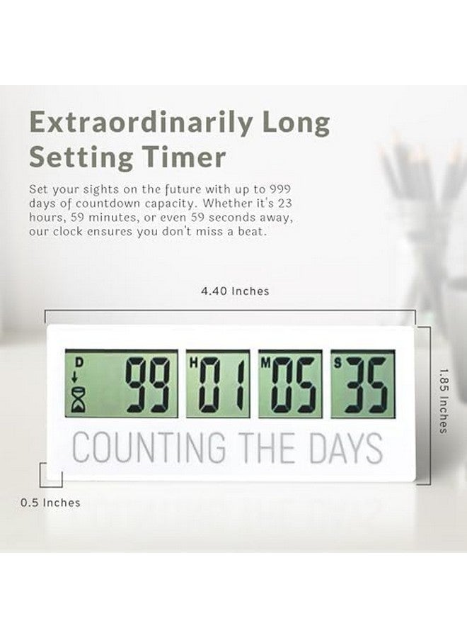 Countables Counting the Days Countdown Clock - Up to 999 Days LCD Digital Timer - Easy to Set & Read Reusable Count Down Timer for Retirement, Wedding, Christmas, Holiday,Baby Due Date,Birthday & More - Image 3