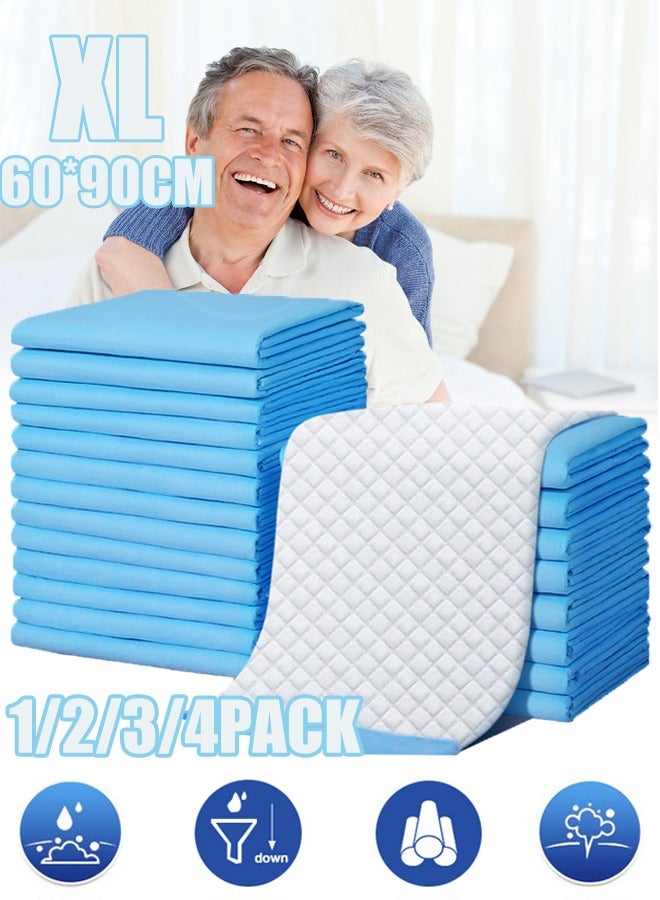 Disposable Changing Pads Incontinence Pads Super 6-Layer Absorbent Protection Leak Proof Bed Covers for Elderly Liquid Urine Accidents XL(60*90cm) - Image 1