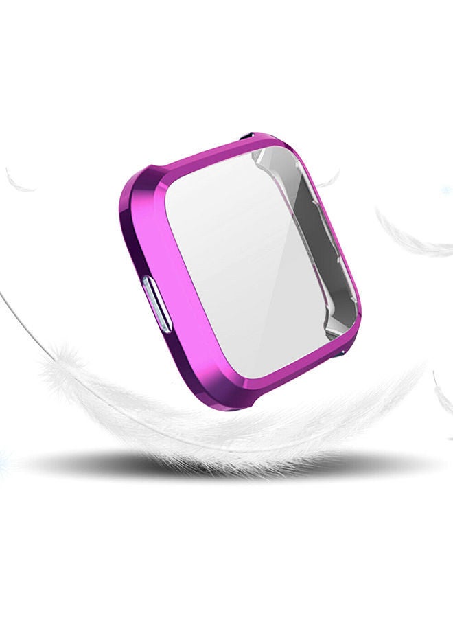 NIBEMINENT Slim Full Screen Protector Protect Frame Case Cover For Fitbit Versa Lite Watch Purple  - Image 3