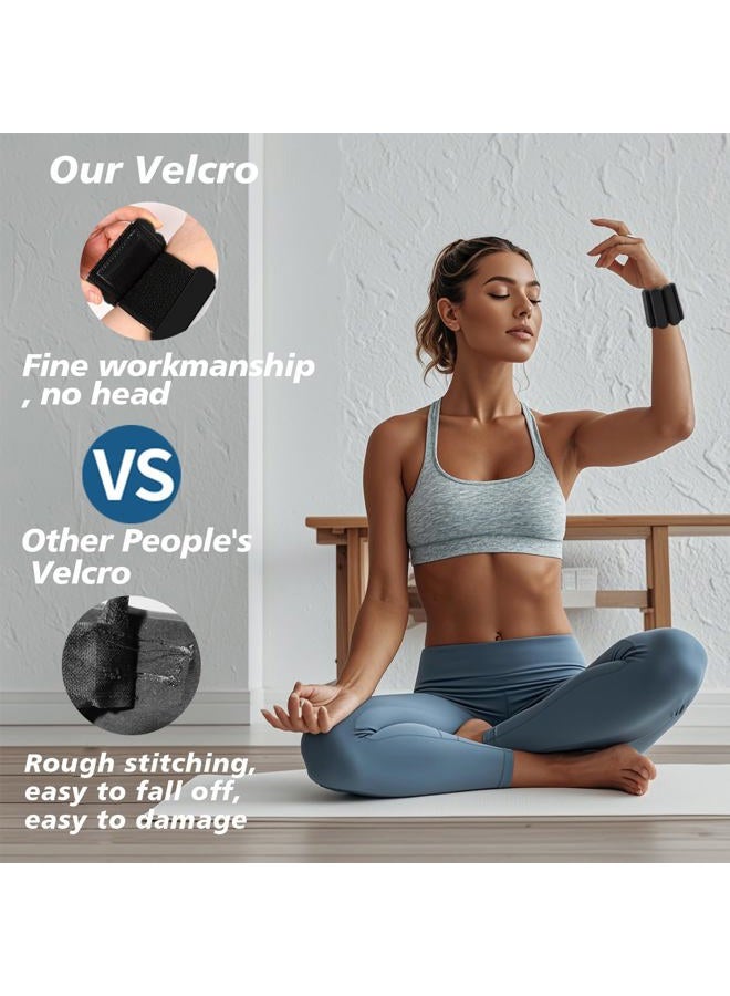 SDATEKIT 1lb Ankle & Wrist Weights for Women - Set of 2 (Total 2lbs) Adjustable Silicone Fitness Bracelets for Yoga/Pilates/PT, Low-Impact Walking & All-Day Wear, Bala-Style Slip-Free Design with - Image 4