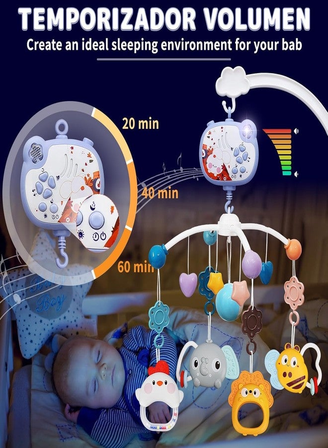 Mallexo جرس سرير موسيقي دوار يعمل بجهاز تحكم عن بعد من ماليكسو، مناسب للأطفال، مع علاقة دوارة لسرير الأطفال، وألعاب سرير لطيفة معلقة، هدية مثالية للأطفال في أعياد الميلاد. - Image 5