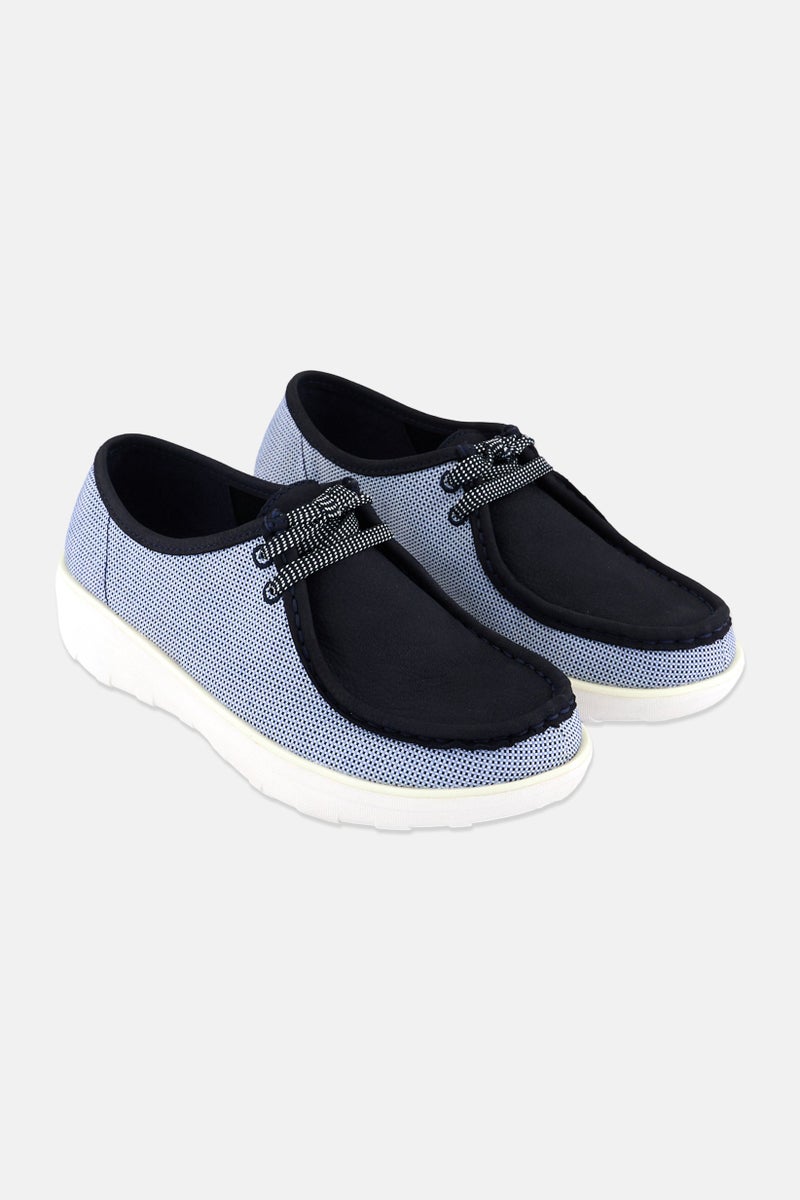 FitFlop Women Loaff Lace Up Casual Shoes, Navy Combo - Image 1