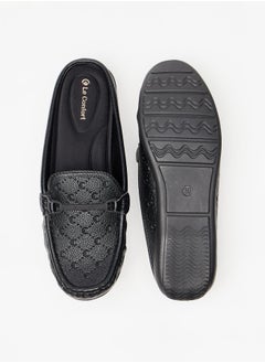 Le Confort Women's Monogram Embossed Slip-On Mules  - Image 4