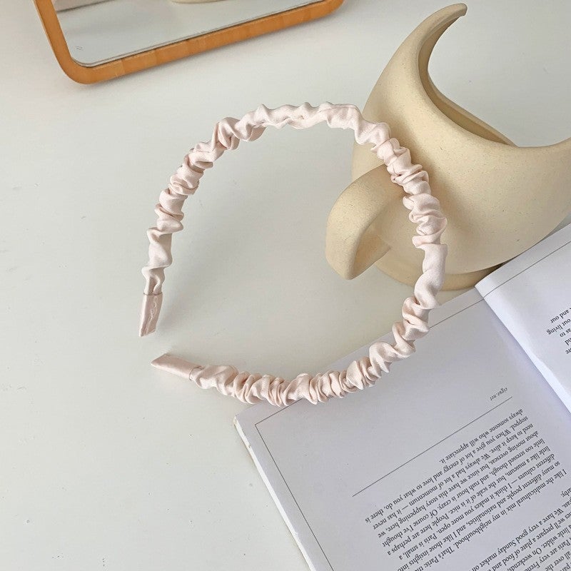 Loquat Vintage French Velvet Headband Elegant Wide 6# light powder hairband