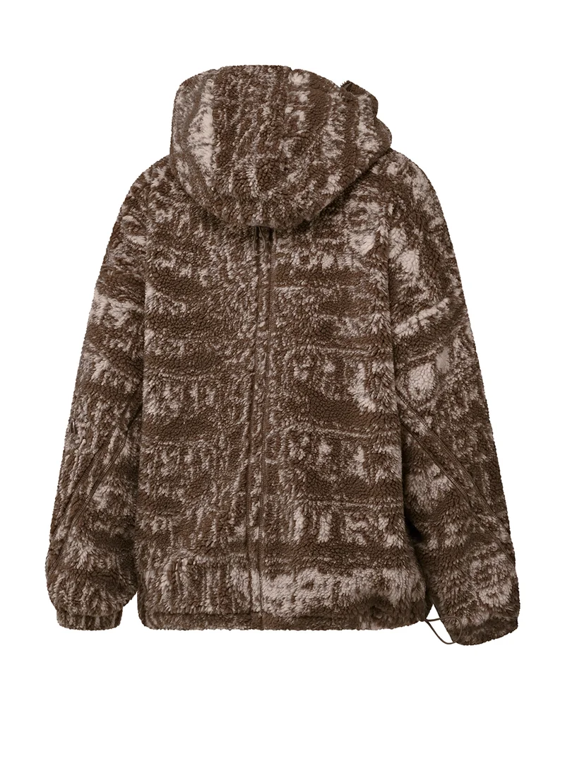 ستيلا مكارتني من اديداس Adidas By Stella Mccartney Printed Winter Fleece Hoodie
