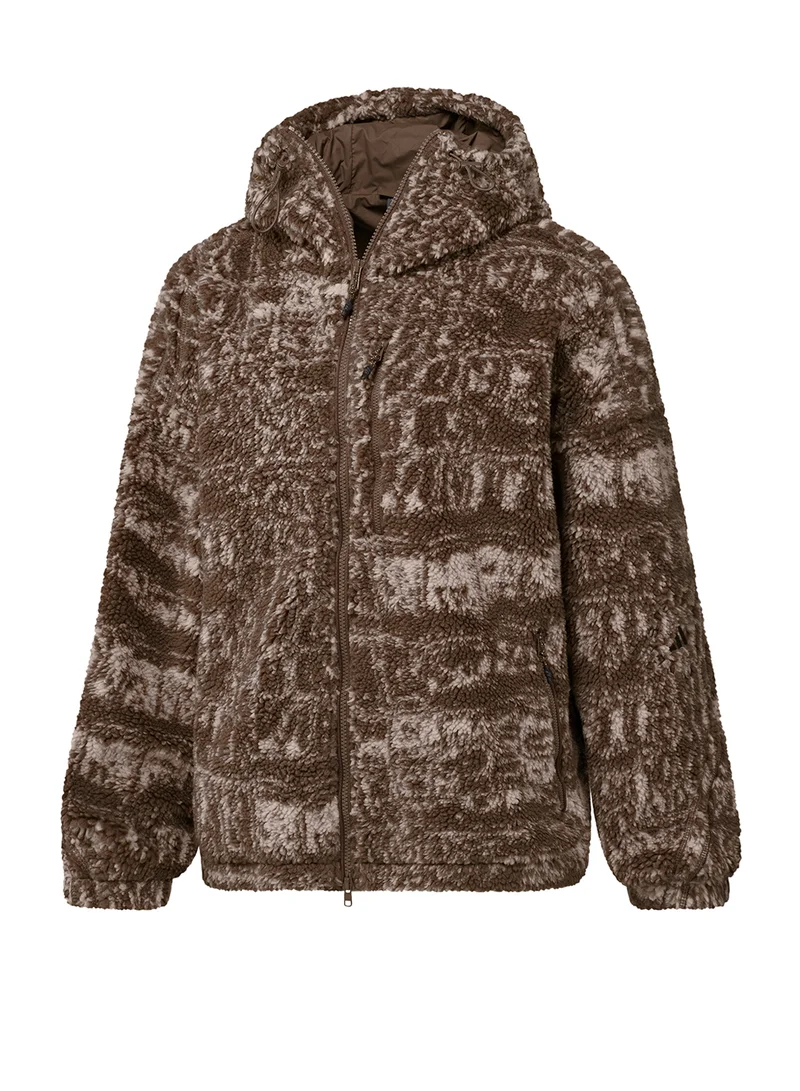 ستيلا مكارتني من اديداس Adidas By Stella Mccartney Printed Winter Fleece Hoodie