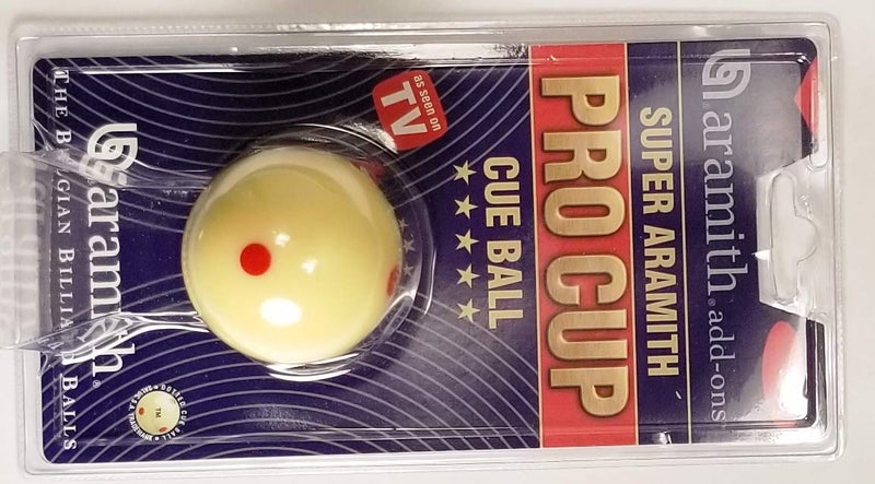 Aramith 2-1/4" Regulation Size Billiard/Pool Ball: Super Pro Cup Cue Ball with 6 Red Dots - Image 2