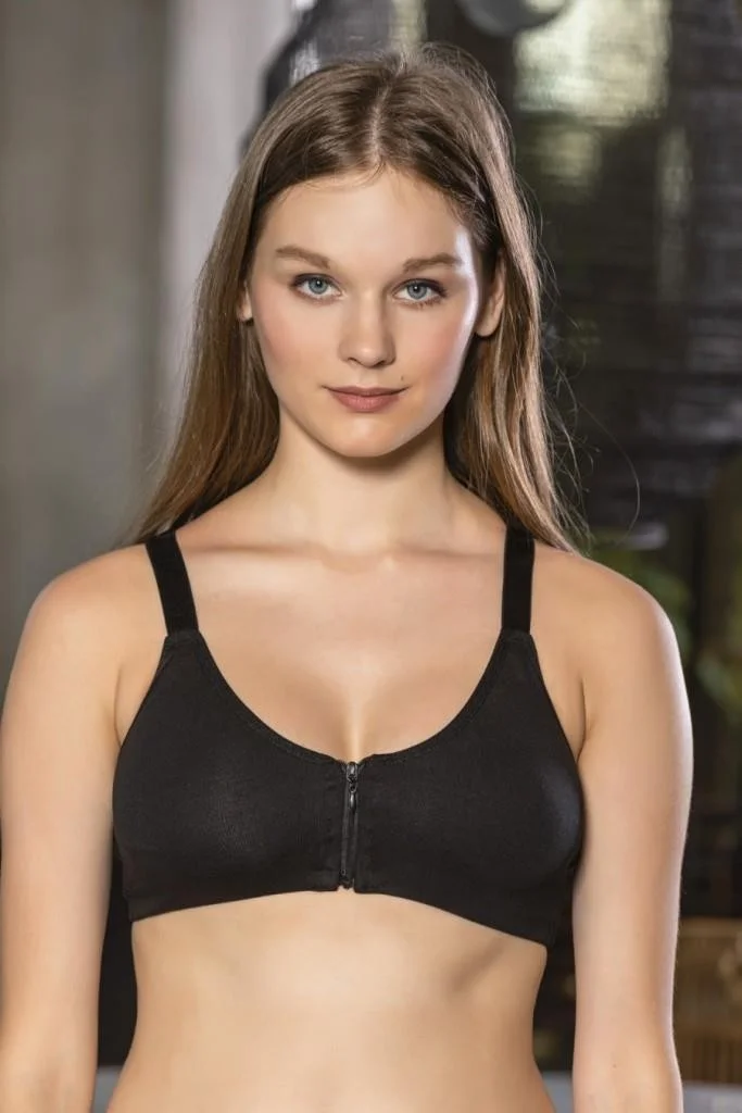 Gallipoli 1061 Women's Cotton Front Open Non-Supported Bralet Sports Medical Bra