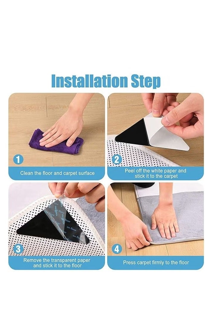 12 Pcs Grippers for Rugs Non Slip Rug Pads Reusable and Washable - Image 3
